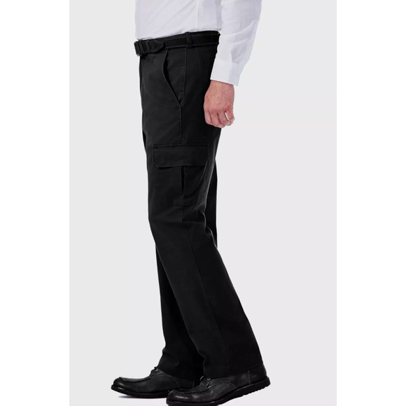 Haggar Classic Fit Stretch Comfort Cargo HC00225 Black 38 x 32 Brand New - Picture 2 of 3